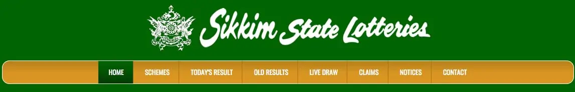 Sikkim state lottery result page