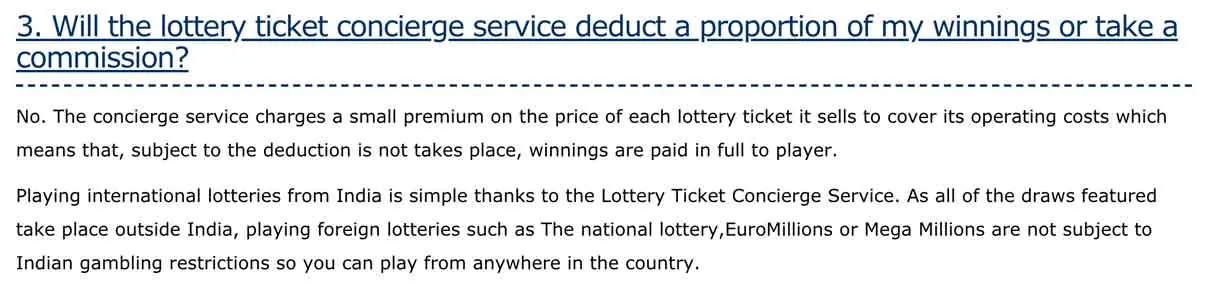Explanation that bahgyalakshmi is a lottery ticket concierge service