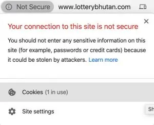 bhutanlottery.com not safe