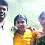 indian big ticket winner with daughter and wife